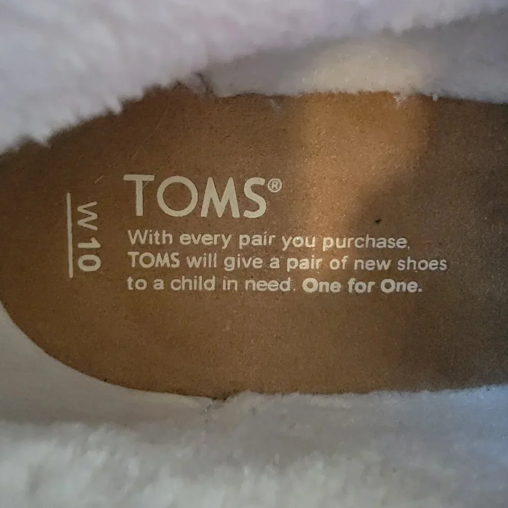 TOMS Desert Tan Suede Wedge Ankle Boots Women’s Size 10 Faux Fur Lined